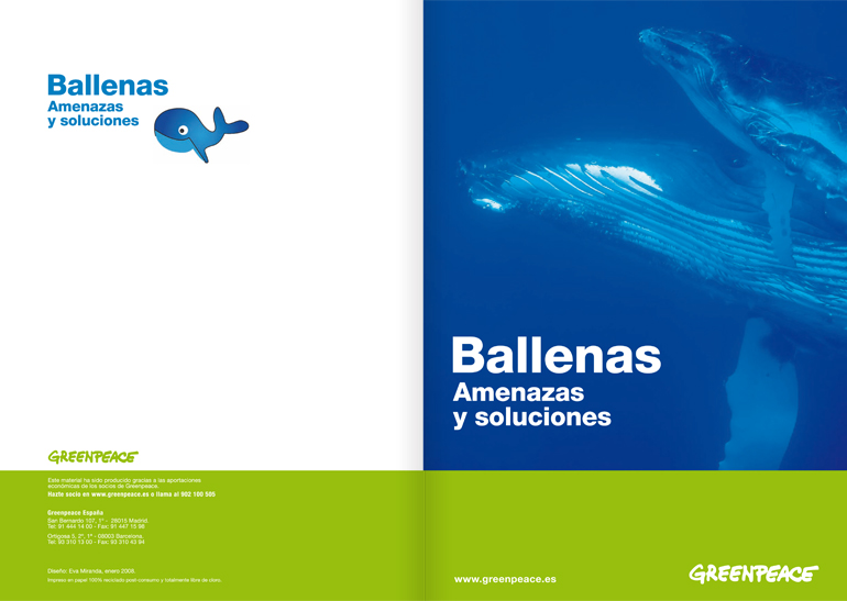 [cml_media_alt id='2920']greenpeace díptico ballenas amenazas y soluciones, diseño gráfico, maquetación[/cml_media_alt]